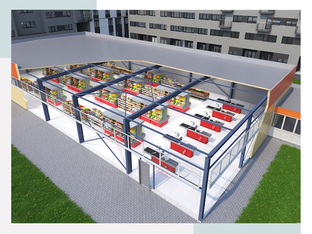 Строительство магазинов в Белогорск от 612 руб. за м²