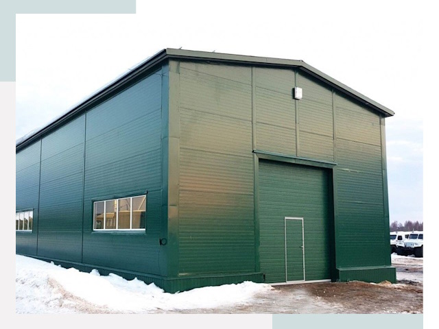 Двускатные ангары в Белогорске