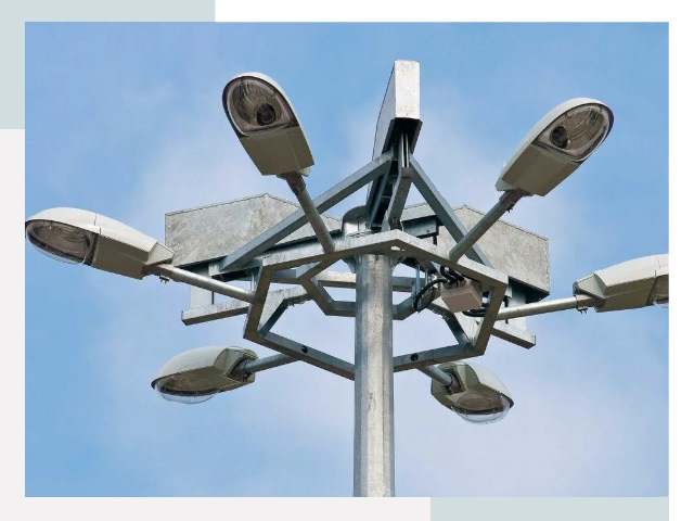 Монтаж осветительных мачт в Белогорске