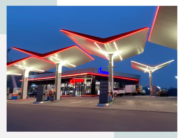 Навесы для АЗС в Белогорске