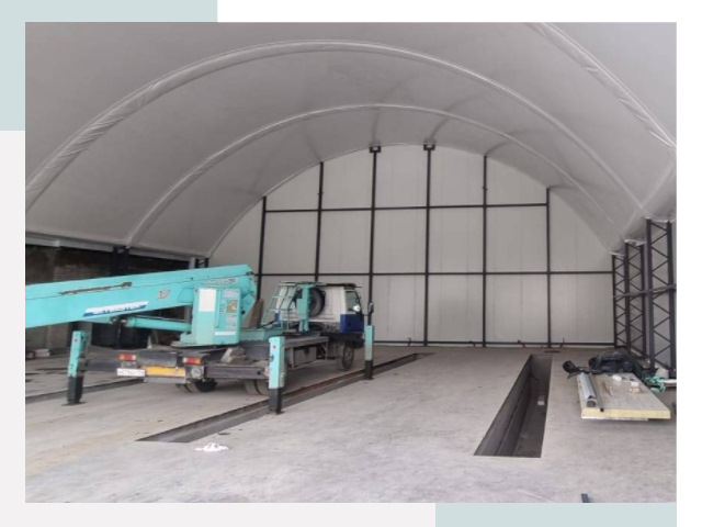 Внутреннее оснащение ангаров в Белогорске