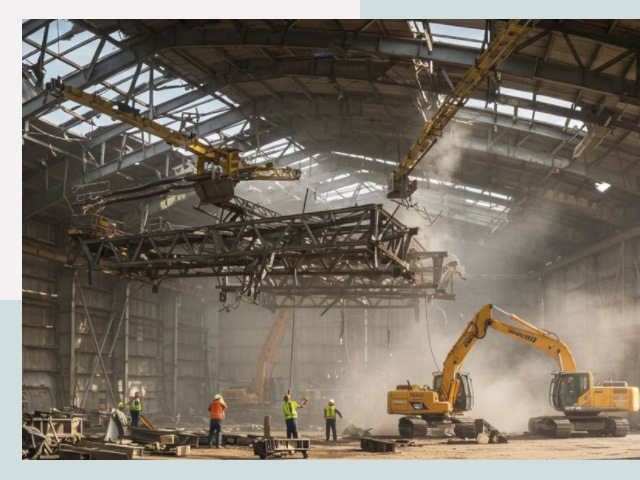 Демонтаж ангаров в Белогорске от 612 руб. за м²