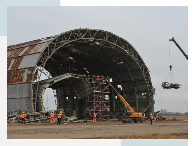 Демонтаж ангаров в Белогорске