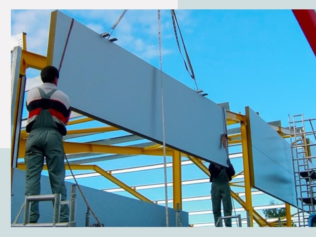 Монтаж сэндвич-панелей в Белогорске от 612 руб.