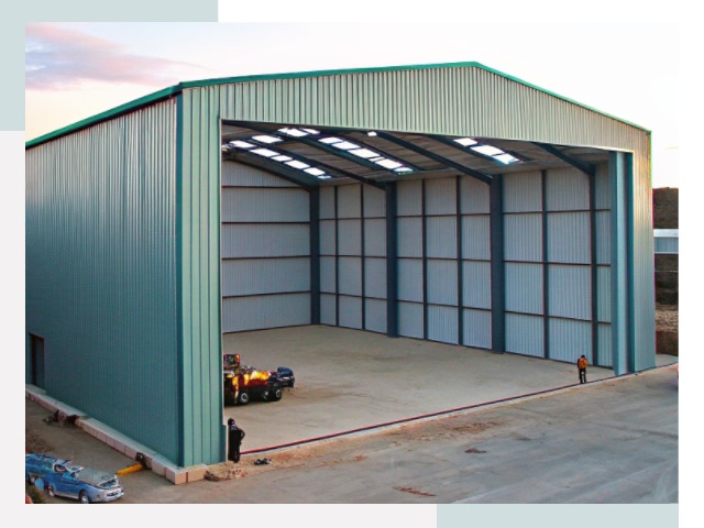 Строительство ангаров в Белогорске